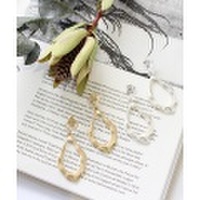 メタルティアドロップピアス/2カラー