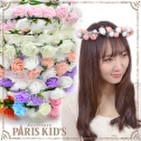 ローズ フラワー ドット チュール 花かんむり hrtrd ymgir colpo