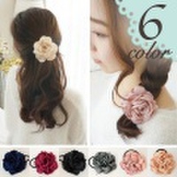一輪花ヘアゴム ヘアアクセサリー ヘアアクセ 花 コサージュ フラワー プチプラ レディース ブレスレット 無地 670309