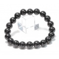 限定!北海道 常呂郡 置戸(おけと)の黒曜石＝オブシディアンの10mmブレスレット 【天然石・パワーストーン】