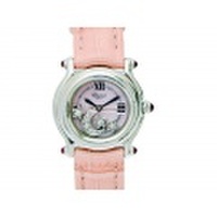 新着価格破壊【CHOPARD ショパール】ハッピースポーツ 27/8245-21 革/SS クォーツ レディース 9357-0