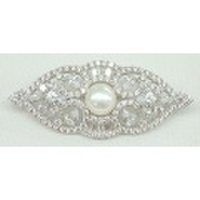 淡水パール & CZ リュクス ブローチ