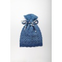 藍染め・レースきんちゃく ／コマクサプティ