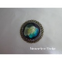 蜻蛉玉とDeCoReのブローチ