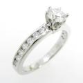 ティファニー ソリティア チャネルセッティング リング 0．34ct