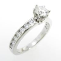 ティファニー ソリティア チャネルセッティング リング 0．34ct
