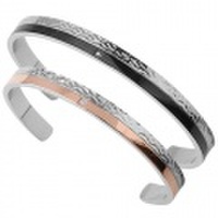 【ペア販売】ステンレススチール ペア バングルA 槌目模様 ステンレス アクセサリー [ステンレスブレスレット] 送料無料