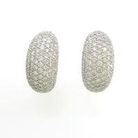 750WG パヴェ ダイヤモンドピアス