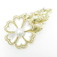 ミキモト フラワー カラーストーンブローチ