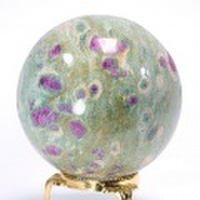 珍品!大特価!ルビー・イン・ゾイサイトの丸玉　　64.5mm　 No.2　　 　sale14　　crystal1