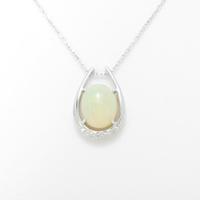 K18WG オパールネックレス