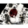 ☆誕生石1月新着【PT900 プラチナ】 指輪 リング ガーネット3.94ct ダイヤモンド0.45ct 6.5ｇ 17号 レディース 10228-0