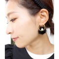 リアルファーペンデュラムパールピアス/4カラー