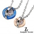 【ペア販売】zanipolo terzini (ザニポロタルツィーニ) ジルコニア クロス リング ペアペンダント ステンレス アクセサリー [ステンレスペンダント] 送料無料