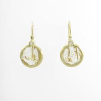 750YG ルチルクオーツピアス