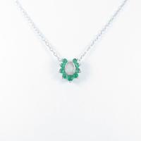 K18WG エメラルドネックレス