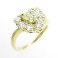 K18YG ダイヤモンドリング 0．750ct・LY・SI2
