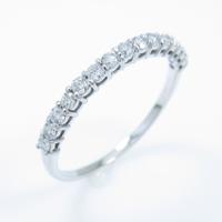 【リメイク】K18WG ハーフエタニティ ダイヤモンドリング