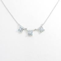 K18WG フラワー アクアマリンネックレス20％引き