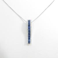 K18WG サファイヤネックレス