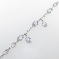 750WG カラーストーンブレスレット