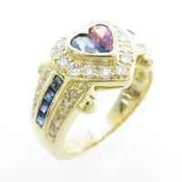 750YG ハート サファイヤリング10％引き