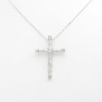 K18WG クロス ダイヤモンドネックレス10％引き