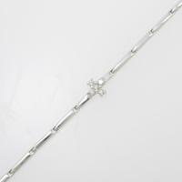 K18WG クロス ダイヤモンドブレスレット