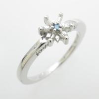 K18WG スノーフレイク ダイヤモンドリング20％引き