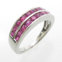 K18WG ルビーリング