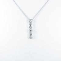 K18WG／750WG ダイヤモンドネックレス