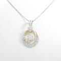 K18WG／K18PG ダイヤモンドネックレス 0．518ct・H・SI1・EXT H＆C