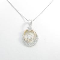 K18WG／K18PG ダイヤモンドネックレス 0．518ct・H・SI1・EXT H＆C