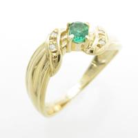 K18YG エメラルドリング