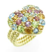 K18YG カラーストーンリング30％引き