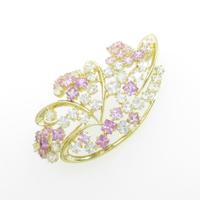 K18YG サファイヤブローチ