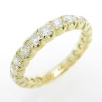 K18YG ハーフエタニティ ダイヤモンドリング