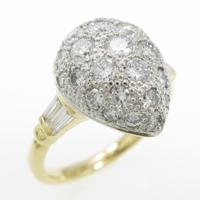 K18YG／PT ダイヤモンドリング