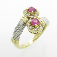 K18YG／PT ルビーリング