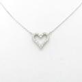 PT／K18WG ハート ダイヤモンドネックレス