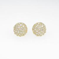 【リメイク】K18YG パヴェ ダイヤモンドピアス