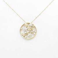 【リメイク】K18YG フラワー ダイヤモンドネックレス