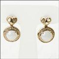 【送料無料】シルバーキュービックジルコニアピアス　ピンクゴールド