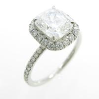 ハリーウィンストン マイクロパヴェ リング 1．19ct・D・VVS2・クッションカット