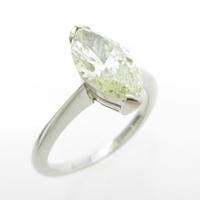プラチナダイヤモンドリング 1．462ct・LY・SI1・マーキスカット10％引き