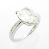 プラチナダイヤモンドリング 2．463ct・M・VS2・ペアシェイプ10％引き