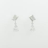 ミキモト ダイヤモンドピアス 2．16ct・2．04ct・E?F・VVS2?VS1