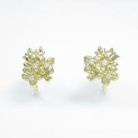 ミキモト フラワー ダイヤモンドイヤリング