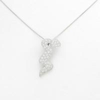 K18WG スネーク パヴェ ダイヤモンドネックレス