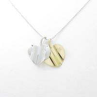 750YG／750WG 2WAY ハート ダイヤモンドネックレス